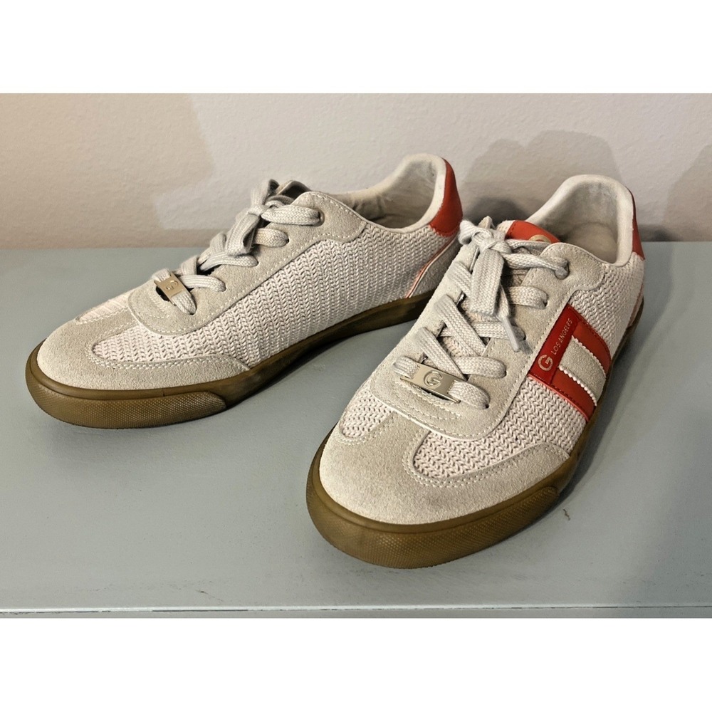 GBG Los Angeles Olimpia Sneakers Women's Size 9M Beige with Orange Accents - Picture 13 of 13